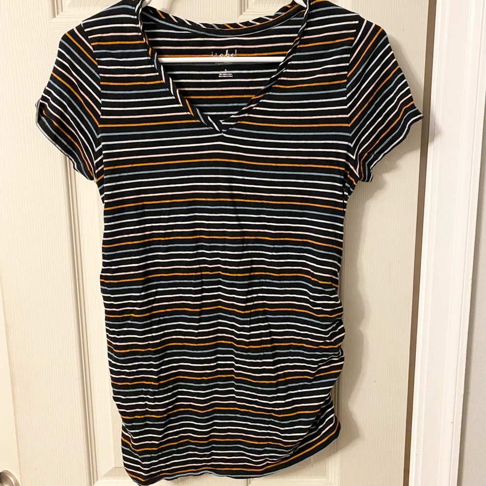 Short Sleeve V-Neck Maternity T-Shirt